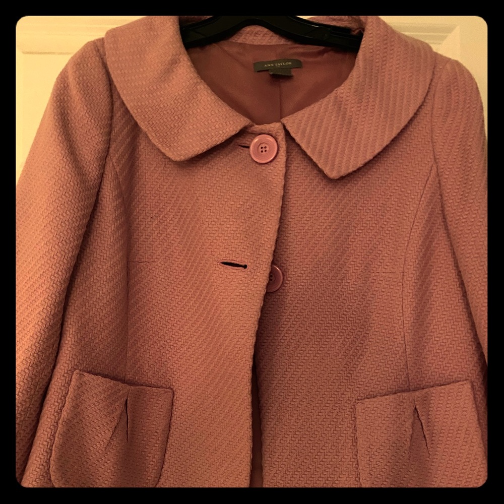 Lavender cropped pea-style jacket